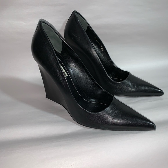 BALENCIAGA size 38.5 KNIFE wedge heel PUMPS - Picture 6 of 10